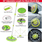 40Pcs Car Wash Cleaning Kit with Foam Gun Sprayer Detailing Brushes Wash Mop Windshield Cleaning Tool Tire Brush Towels Complete Interior Exterior Detailing Set for Car - Image 3