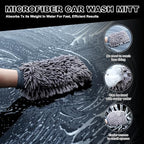 9Pcs Car Wheel & Tire Brush Kit, Wheel Cleaner Brush, Soft-bristled Rim Brush, Tire Shine Applicator Pad, Car Wash Mitt, Towel, Car Detailing Cleaning Wash Brush Supplies Kit - Image 5