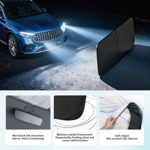 Windshield Sun Shade for Mercedes Benz GLC 300 260 GLK 2016-2026 Sunshade - Image 5