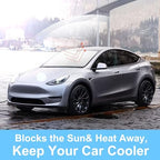 TINGLU Sun Shade for Tesla Model Y Model 3 2017-2025 2026(Fit 2025 2026 Model Y Juniper/2024 Model 3 Highland) Accessories Windshield Sun Shade Window Shade UV Rays Protection Sun Visor Cover - Image 5