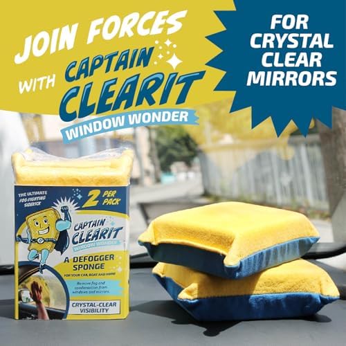 JJ KENT Captain Clearit Window Cleaner Sponge for Windshields, 2 Pack - Image 2