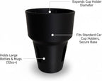 Car Cup Holder Adapter Expander for Large Cups & Bottles – Fits Yeti 24-46oz, Hydro Flask 32-40oz, Oversized Water Bottles – Universal Vehicle Insert with Secure Fit - Image 2