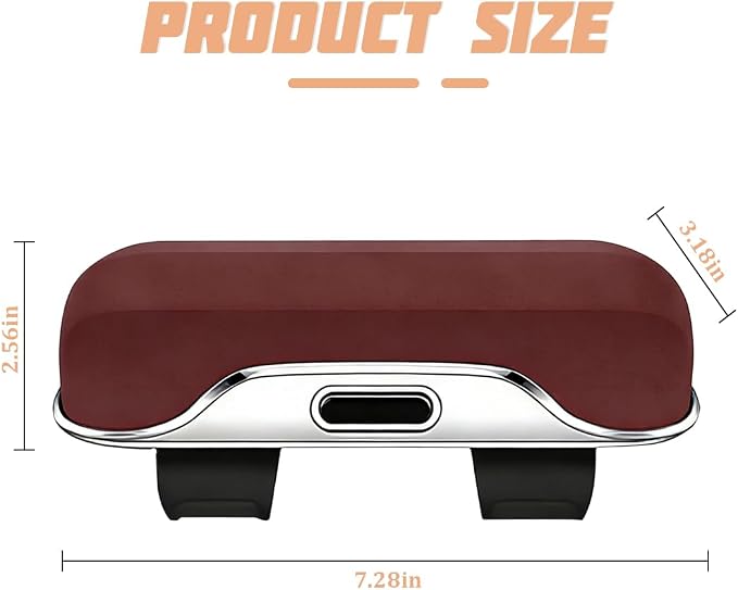 Zipelo 7.09 x 2.56 Inch Car Sun Visor Sunglasses Case, Coffee | ABS construction, push-bounce opening, clip-on mounting, holds eyewear tickets and cards, car interior accessories - Image 2