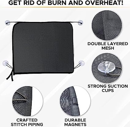 EcoNour Magnetic Car Sun Shade Side Window (2 Pack) | Rear Window Sun Shade | Blocks Harmful UV Rays | Ensures Privacy Protection | Baby Travel Accessories | Magnetic Curtain for Baby and Kids - Image 5