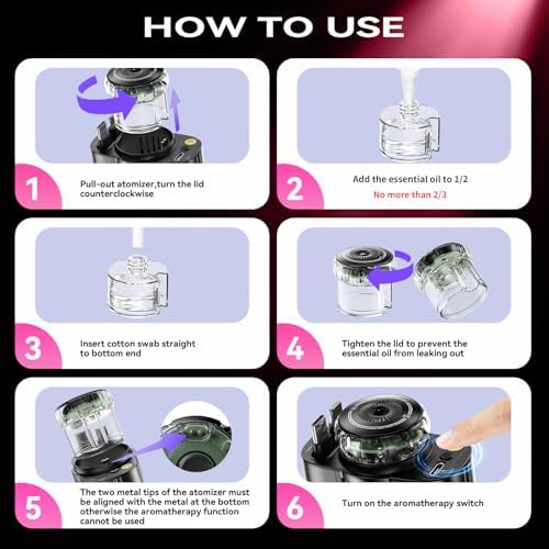 5 in 1 Retractable USB C Car Charger Fast Charge Aromatherapy Starry Sky - Image 6