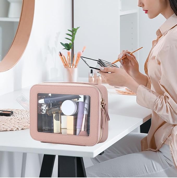 Clear Makeup Bag with Mini Cosmetic Bags,Travel Toiletry Bags for Women,Portable Cosmetic Bags Case, Transparent Waterproof Cosmetic Organizer Storage Bags for Women Men - Image 4