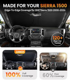 Zanch Windshield Sun Shade for GMC Sierra 1500 2000-2026 - Image 2
