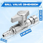 M MINGLE Ball Valve Pressure Washer, 3/8" Quick Connect Shut Off Valve - Image 2