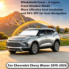 Windshield Sun Shade for Chevrolet Chevy Blazer 2019-2026 Compatible Accessories Double Layers Design Foldable Sunblocker Protects from Sun Rays & Heat Damage Keep Your Car Cooler - Image 2