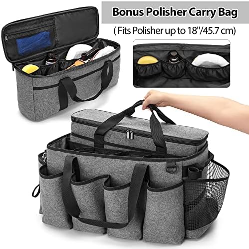 HODRANT Detailing Bag with Polisher Carry Bag for Buffer Bottle Towel - Image 2