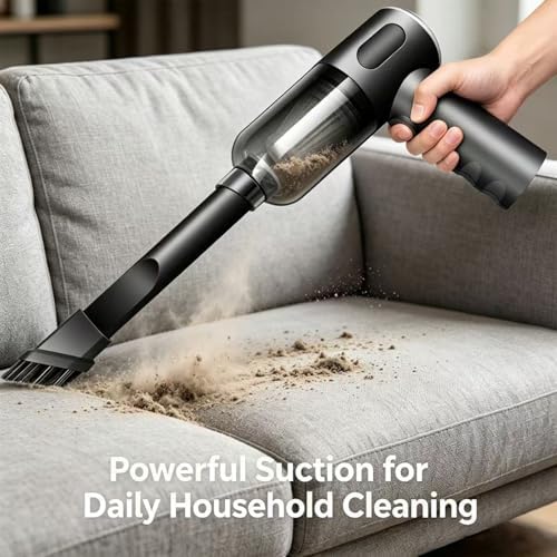 Compressed Air Duster Wireless Handheld Car Vacuum Cleaner, Air Blower 3 in 1 Electric Air Dusters Computer Vacuums Keyboard Cleaner Power Rechargeable Vacuum for Desk Home and Office Dust Cleaning - Image 4