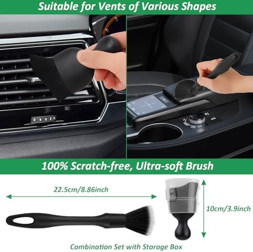 18PCS Car Interior Detailing Kit with Ultra Soft Brushes - Image 2
