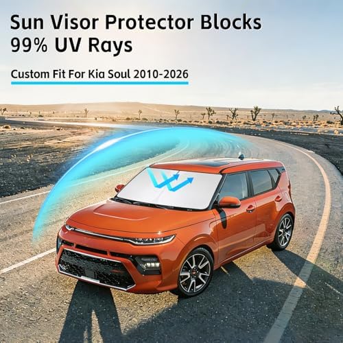 Windshield Sun Shade for Kia Soul 2010-2026 Sunshade - Image 2