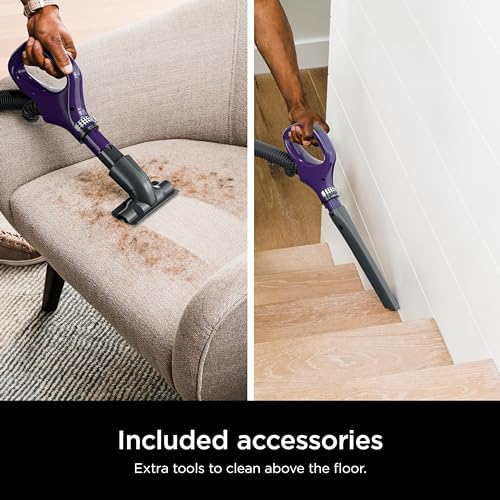 Shark Lift-Away Upright Vacuum, PowerFins, No Hair Wrap, Eggplant, ZD201 - Image 6