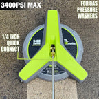HiClean 15" Gas Pressure Washer Surface Cleaner with Wheels, Grey - Image 6