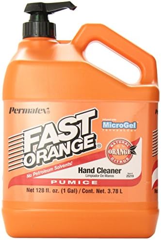 Permatex 25219-4PK Fast Orange Pumice Lotion Hand Cleaner with Pump, Smoothening, 1 Gallon (Pack of 4) by FastOrange