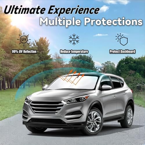Windshield Sun Shade Custom Fit for Hyundai Tucson 2016-2021 - Image 3