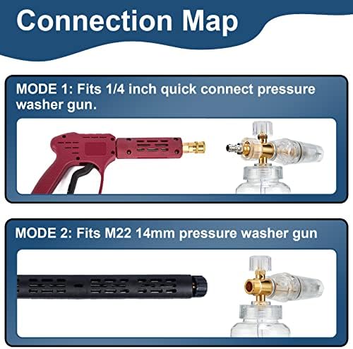 Raincovo Foam Cannon for Pressure Washer, Snow Clear Cannon for Car Wash - Image 6