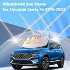Windshield Sun Shade for Hyundai Santa Fe 2019-2023 Foldable Front Window Sunshade Car Accessory - Image 2