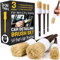 Car Detailing Brush Set 3-pc, Car Detailing Kit Interior by Detail Dudes by DetailDudes