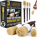 Car Detailing Brush Set 3-pc, Car Detailing Kit Interior by Detail Dudes by DetailDudes