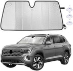 EcoNour Foldable Sun Shade Fit for Volkswagen Atlas 2018-2023 2024 2025 by EcoNour