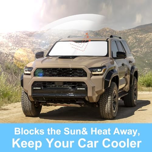 TINGLU Sun Shade for Toyota 4Runner 2010-2024 2025 Accessories Windshield Sun Shade Window Shade UV Rays Protection Sun Visor Cover with Steering Wheel Sunshade Storage Bag - Image 5