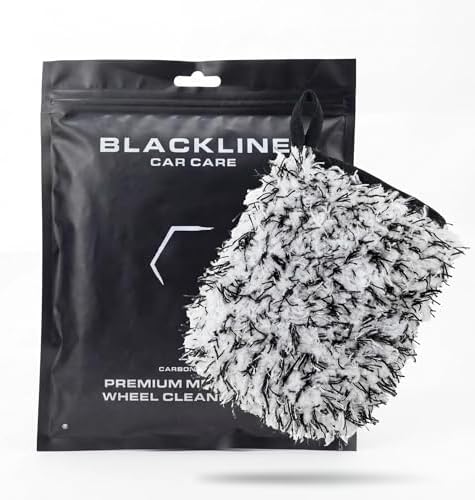 Blackline Microfiber Wheel Mitt - Scratch-Free Brake Dust & Grime Cleaner by BlacklineCarCare
