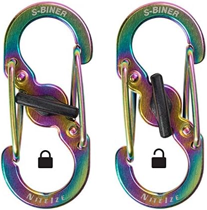 Nite Ize LSBM-07-2R3 S-Biner MicroLock Locking Keychain Carabiner, Spectrum - Image 2