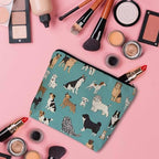 Dogs Cosmetic Bags For Women, Pet Puppy Dachshund Pug Dogs Cute Roomy Makeup Bag Toiletry Bag Accessories Organizer Storage Bags Makeup Pouch For Travel Business Gym Camping Bathroom - Image 3