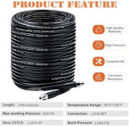 150FT Sewer Jetter Kit for Pressure Washer, 5800PSI Drain Cleaner Hose - Image 2