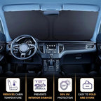 for Kia Forte Windshield Sun Shade 2019-2024 2025 Sunshade Front Window Shade Custom Fit Forte Accessories Sun Visor Foldable Shade Blocks UV Rays Accessories - Image 6