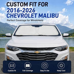 Custom Fit Windshield Sun Shade for Chevy Chevrolet Malibu 2016-2026 - Image 2