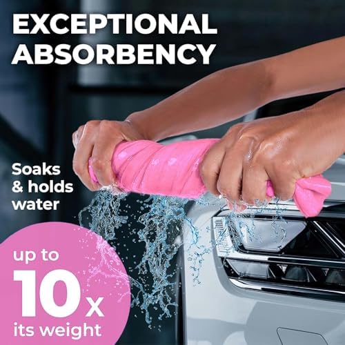 Premium Shammy Cloth for Car Drying – 2pk+1 Free – 26"x17" – Soft Chamois - Image 2