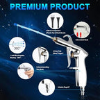 2 Nozzles Air Cleaning Gun, Dry Cleaning Gun Quickly Blasts Dust, Dirt and Grime from Surface, Dryer Air Blow Gun Works with Air Compressor, Car Detailing Tool for Interiors Exteriors Deeply Cleaning - Image 2