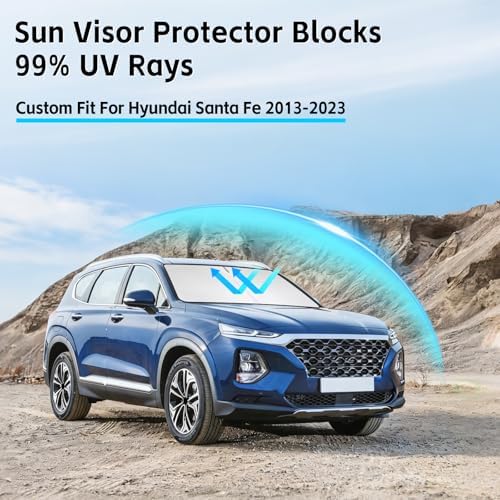 Windshield Sun Shade for Hyundai Santa Fe 2013-2023 Sunshade - Image 2
