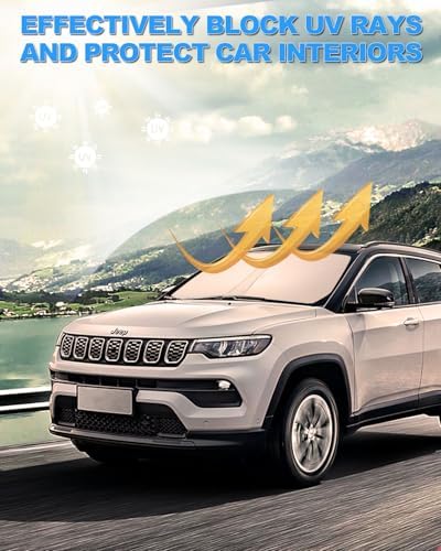 Foldable Front Windshield Sunshade fit for Jeep Compass 2017-2025 - Image 6