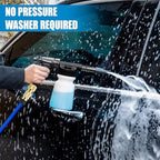 ZIMISI Car Wash Foam Gun, Foam Cannon for Hose, Professional Car Foam Sprayer with 6 Levels Foam Concentration, Spray Gun Cleaner, Connects to Any Garden Hose (Black) - Image 4