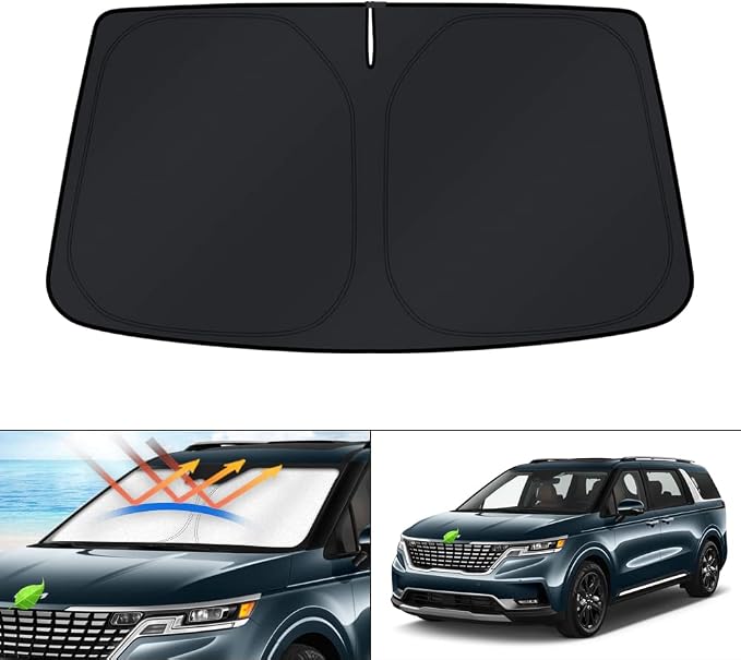 KUST Windshield Sun Shade for 2022-2025 2026 Kia Carnival Accessories Front Window Shade Sun Visor Cover Sun Protector Foldable Blocks UV Rays Keep Your Car Cooler by KUST