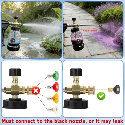 Tool Daily Chemical Injector for Pressure Washer, Black Soap Nozzle - Image 4