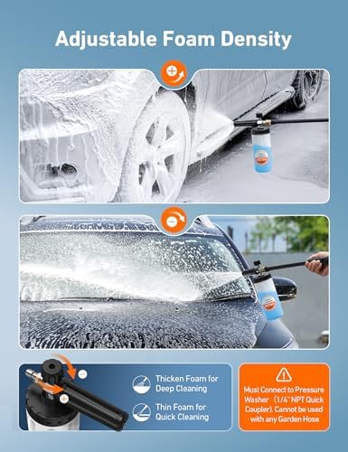 AstroAI Foam Cannon for Pressure Washer with 1/4" Quick Connect Plug, 1 L - Image 2