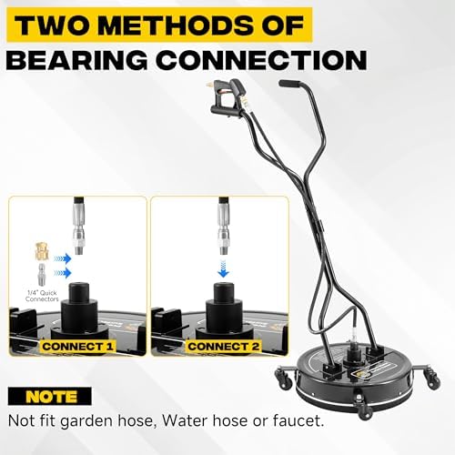 PWACCS 20" Pressure Washer Surface Cleaner with 4 Wheels and Dual Handle - Image 6