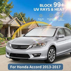 Windshield Sun Shade for Honda Accord 2013-2017 Sunshade Front Window Shade Custom Fit Accord Accessories Sun Visor Foldable Shade Blocks UV Rays Accessories - Image 2