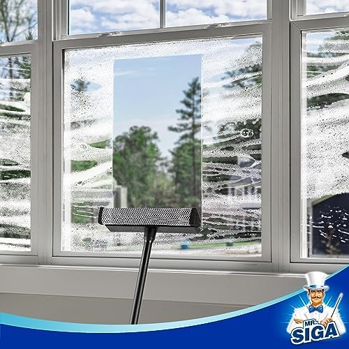 MR.SIGA Professional 2-in-1 Car Window Squeegee and Sponge Scrubber - Image 7