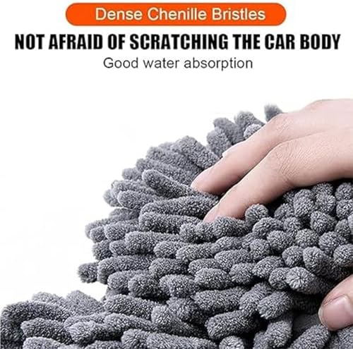 Double Head Car Wash Mop with Long Handle 360°Rotating Car Wash Brush Chenille Microfiber Cleaning Kit Not Hurt Paint Scratch Free(Single Set Mop) - Image 5