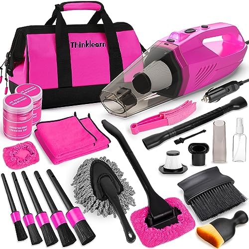 ThinkLearn Car Cleaning Kit with High Power Car Vacuum Detailing Kit by THINKLEARN