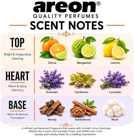AREON X Silver Hanging Car Air Freshener - Long Lasting Fragrance for Cars - Stylish Interior Scent Freshener - Odor Neutralizing Air Freshener - Premium Auto Accessory for Daily Use (Pack of 3) - Image 5
