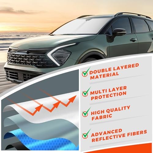 Foldable Front Windshield Sunshade fit for Kia Sportage 2023-2025 2026 - Image 4