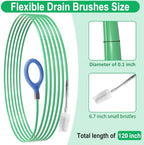 Auto Sunroof Drain Cleaning Tool, 120 Inch Flexible Tube Cleaning Brush - Image 2