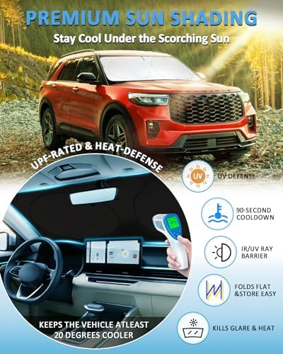 Sunshade for Ford Explorer 2020-2026 Windshield Sun Shade Protector - Image 2